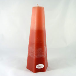 Gradient 6-Eckpyramide in Hellrot