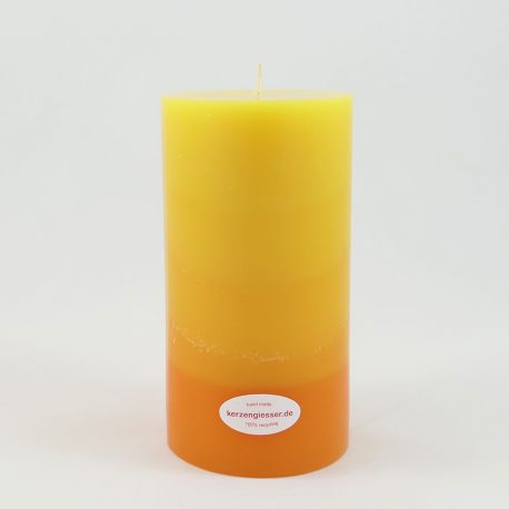 Stumpenkerze-Gelb-Orange-RU-M-359