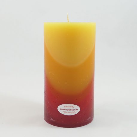 Stumpenkerze-Gelb-Orange-Rot-RU-M-329