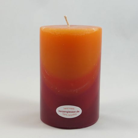 Stumpenkerze-Orange-Rot-RU-D-351