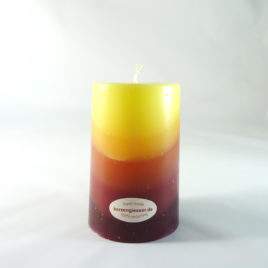 Gradient Stumpenkerze in Gelb-Orange-Rot
