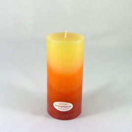 Gradient Stumpenkerze in Gelb-Orange-Rot
