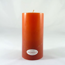 Gradient Stumpenkerze in Orange und Rot