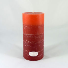 Gradient Stumpenkerze in Orange-Rot