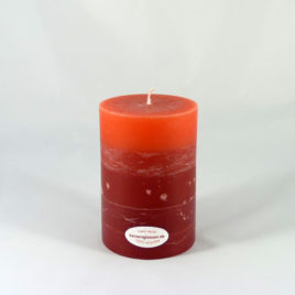 Gradient Stumpenkerze in Orange-Rot