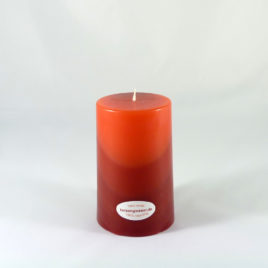 Gradient Stumpenkerze in Orange-Rot