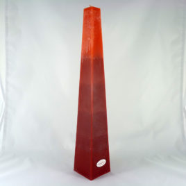 Gradient Superspitzpyramidenkerze in Orange-Rot