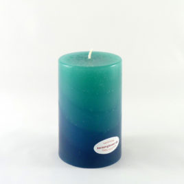 Gradient Stumpenkerze in Aqua